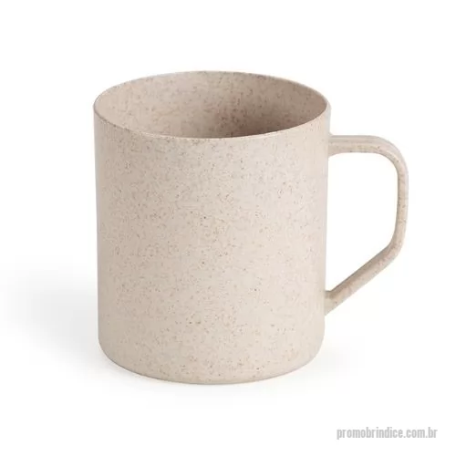 Caneca ecológica personalizada - Descrição: Caneca plástica de fibra de arroz com capacidade de 400ml, livre de BPA.  Altura :  9,4 cm  Largura :  11,4 cm  Circunferência :  26,6 cm  Medidas aproximadas para gravação (CxL):  8,5 cm x 5 cm  Peso aproximado (g):  50