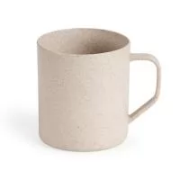 Caneca plástica de fibra de arroz com capacidade de 400ml, livre de BPA.