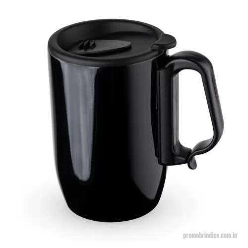 Caneca Inox personalizada - Caneca 400 ml parede dupla em Inox, com pegador de plástico, contém tampa com compartimento que ao deslizar, pode ser aberto para beber e base com EVA antiderrapante.