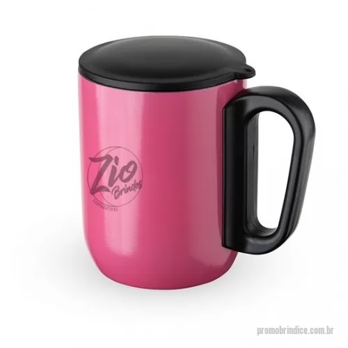 Caneca Inox personalizada - Caneca Inox – CNC4 caneca 230ml parede dupla em Inox, com pegador de plástico, contém tampa plástica para vedação e base com EVA antiderrapante. Pode ser personalizado em laser ou gravação digital UV colorida.