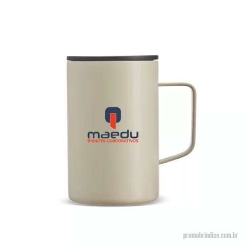 Caneca Inox personalizada - A caneca perfeita para saborear suas bebidas com estilo! Feita em inox, com parede dupla e capacidade de até 350ml, possui um design moderno e suas cores foscas permitem uma fácil adaptação com os ambientes e decorações.