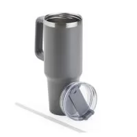 **Sobre o Produto**  A **Caneca Térmica 1,2L Personalizada** combina praticidade, resistência e design moderno, sendo ideal para acompanhar a rotina, presentear ou fortalecer a identidade da sua marca.  Produzida em **aço inox 304**, possui parede dupla térmica que auxilia na conservação da temperatura de bebidas quentes ou geladas por mais tempo.  Conta com tampa acrílica rosqueável com abertura para canudo, oferecendo mais segurança e praticidade no transporte. Possui também pegador ergonômico com acabamento emborrachado para maior conforto durante o uso. Acompanha canudo plástico reutilizável.  **Personalização**  Personalize com nome, logotipo ou arte de sua preferência. A aplicação pode ser feita em **DTF UV ou gravação a laser**, garantindo excelente acabamento e durabilidade.  **Prazo de Produção**  A produção é iniciada somente após a aprovação final da arte pelo cliente.  **Especificações Técnicas**  * Capacidade: 1,2 litros * Material: Aço Inox 304 * Estrutura: Parede dupla t