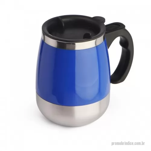 Caneca personalizada - Caneca plástica mixer em aço inox na parte interna com capacidade de até 400ml. Ideal para fazer a junção de suas bebidas em pó. Para a função mixer funcionar é necessário 2 pilhas AAA, acompanha pilha.