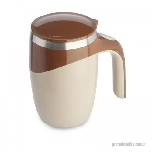 Caneca personalizada - Caneca plástica mixer em aço inox na parte interna com capacidade de até 380ml. Na parte interna possui uma capsula imantada facilitando a remoção para limpeza da caneca. Ideal para junções de bebidas em pó. Para a função mixer funcionar é necessário 2 pilhas AAA, acompanha pilha.