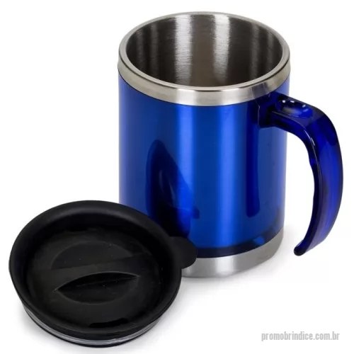 Caneca personalizada - Caneca acrílica 400ml com detalhe oval no pegador, revestimento interno e detalhes em inox. Tampa plástica resistente com sistema giratório para abertura(não é térmica).  Altura :  11,6 cm  Largura :  12,6 cm  Medidas aproximadas para gravação (CxL):  8,7 cm x 8 cm  Peso aproximado (g):  154