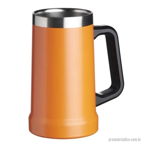 Caneca personalizada - Caneca térmica de inox com pegador plástico, capacidade de 700ml. Material livre de BPA.  Altura :  17,2 cm Largura :  15 cm Medidas aproximadas para gravação (CxL):  12 cm x 8 cm Peso aproximado (g):  355  Material: Aço Inoxidável 304 Bebidas quentes: 30-45 minutos Bebidas geladas: 8 horas