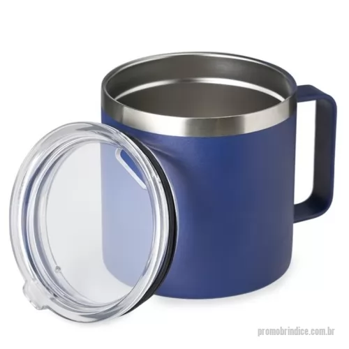 Caneca personalizada - Caneca térmica de inox 450ml com parede dupla e tampa com acesso ao bocal.  Altura :  10,3 cm Largura :  13 cm Circunferência :  31,5 cm Medidas aproximadas para gravação (CxL):  7 cm X 6 cm Peso aproximado (g):  283  Conservação líquidos quentes: 1h30 Conservação líquidos gelados: 6h00 Conservação líquidos com gelo: 8h00