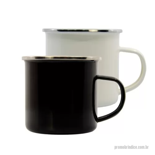 Caneca personalizada - Caneca em metal esmaltado com capacidade de 350ml.