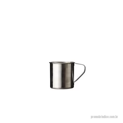 Caneca personalizada - Caneca em inox com capacidade máxima de 300 ml. Altura : 7,6 cm Largura : 10,7 cm Circunferência : 7,5 cm Peso aproximado g : 62