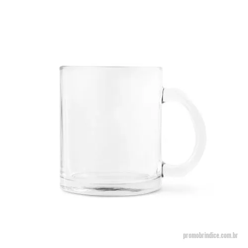 Caneca personalizada - Caneca produzida em vidro transparente, indicada para sublimação, com capacidade de até 350 ml e fornecida em caixa presente. Sua superfície permite receber artes, logotipos, mensagens e identidades visuais, transformando cada peça em um item exclusi