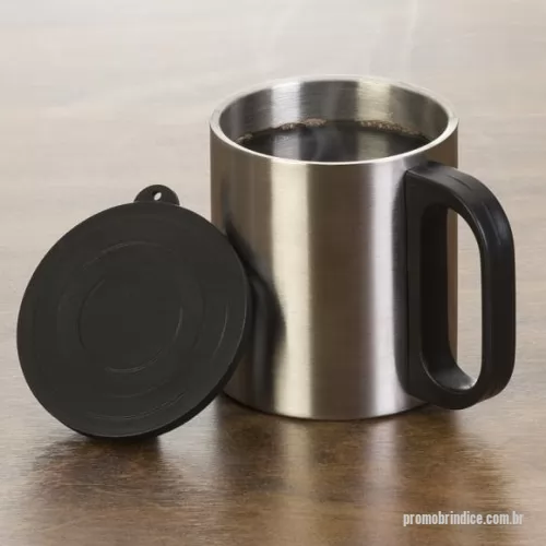 Caneca personalizada - Caneca Inox 180ml - 8,1 x 10 x 21,5cm