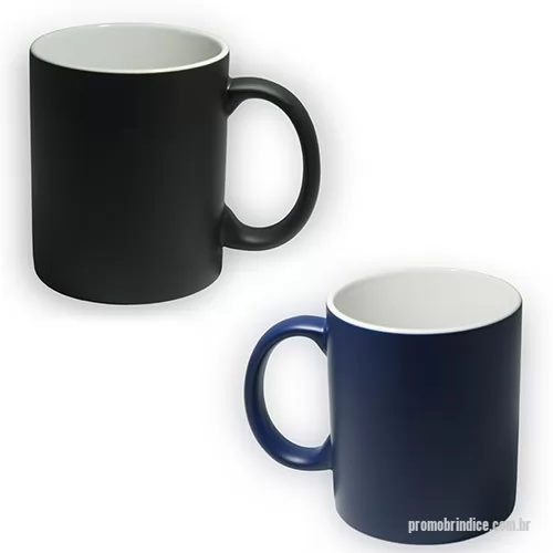 Caneca personalizada - Caneca mágica de cerâmica 350ml com pintura fosca e parte interna branca. Quando despejado liquido quente na caneca, irá começar clarear a área gravada até aparecer totalmente(quando personalizada). Modelo específico para personalização sublimática.