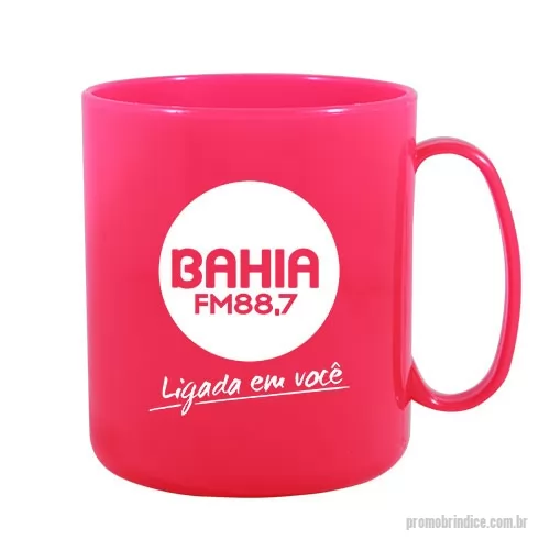 Caneca personalizada personalizada - Caneca Redonda com Capacidade de 400 ml. Caneca Redonda fabricado em Plástico Premium (PP) atóxico, cores vivas, acabamento impecável e resistente a microondas e máquina de lavar.