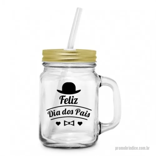 Caneca personalizada personalizada - Caneca Personalizada Retro Vidro 470ml com Tampa Cores Sortidas e Canudo