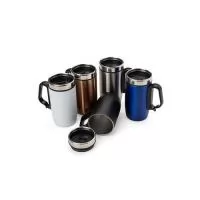 Caneca personalizada parede dupla é um brinde personalizado que mantém as bebidas geladas.
