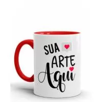 Caneca Bicolor Personalizada, Capacidade 325 ml