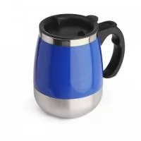 Caneca plástica mixer em aço inox na parte interna com capacidade de até 400ml. Ideal para fazer a junção de suas bebidas em pó. Para a função mixer funcionar é necessário 2 pilhas AAA, acompanha pilha.