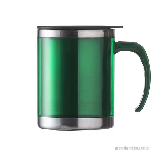 Caneca plástica personalizada - DESCRIÇÃO: Caneca acrílica 400ml com detalhe oval no pegador, revestimento interno e detalhes em inox. Tampa plástica resistente com sistema giratório para abertura (não é térmica).  Altura: 11,6 cm  Largura: 12,6 cm  Medidas aproximadas para gravação (CxL): 8,7 cm x 8 cm  Peso aproximado (g): 154  Cores: azul, verde, laranja, branco, transparente e vermelho  Consultar disponibilidade do estoque