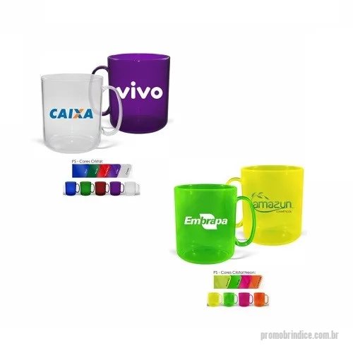 Caneca plástica personalizada - Caneca Plástica Translúcida