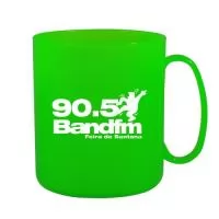 Capacidade de 400 ml. Caneca Redonda fabricado em Plástico Premium (PP) atóxico, cores vivas, acabamento impecável e resistente a microondas e máquina de lavar.