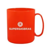 Capacidade de 400 ml. Caneca Redonda fabricado em Plástico Premium (PP) atóxico, cores vivas, acabamento impecável e resistente a microondas e máquina de lavar.