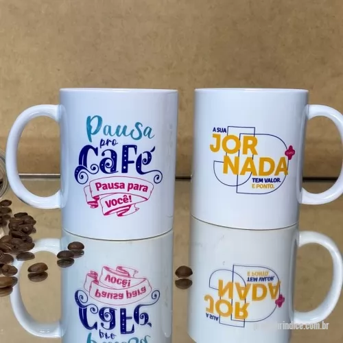 Caneca porcelana ou cerâmica ou vidro personalizada - Caneca em porcelana, modelo SUB, 300 ml, personalizada sem limite de cores