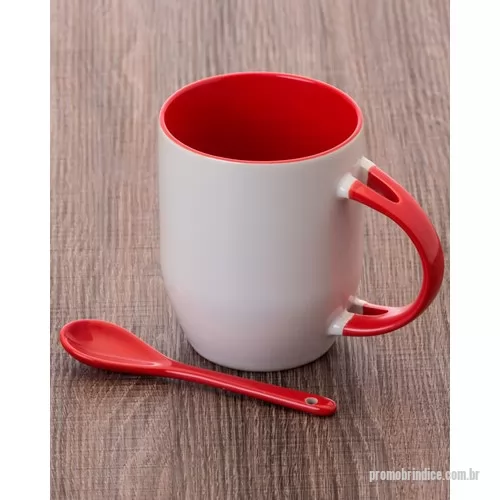 Caneca porcelana ou cerâmica ou vidro personalizada - Caneca de cerâmica com colher para brindes personalizados. Com capacidade de 350 ml, ótimo acabamento, bom espaço para promover e divulgar sua marca com clientes e colaboradores