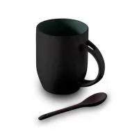 Caneta preta personalizada. Mágica, basta colocar o liquido quente para aparecer a logomarca impressa. Brinde útil, ela possui capacidade de 325 ml além de conta com ótima área para imprimir a logomarca de empresas