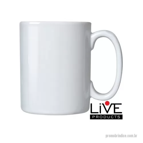 Caneca porcelana personalizada - Caneca de Cerâmica Live 325ml