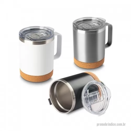Caneca térmica personalizada - Caneca térmica Personalizada 14822 com sua logomarca. 20 anos ajudando a cotar Brindes Promocionais com várias empresas num único clique. Caneca térmica em aço inox com parede dupla, capacidade de 350ml. Contém tampa com acesso para o bocal e base em cortiça.Caneca térmica em aço inox com parede dupla, capacidade de 350ml. Contém tampa com acesso para o bocal e base em cortiça.Caneca térmica Personalizada, 151306, Elembrancas. Clique e Cote no Portal PromoBríndice!
