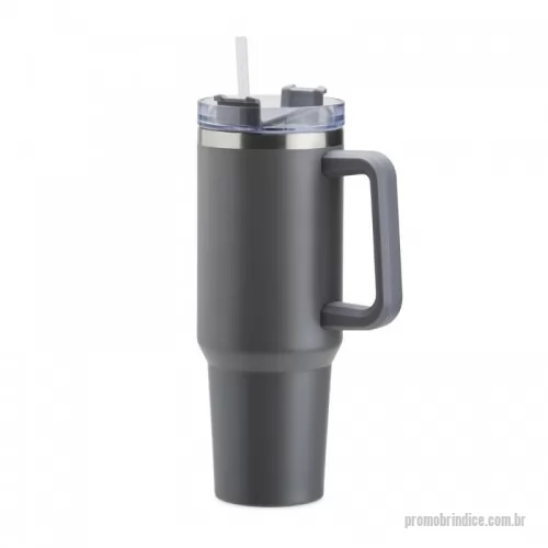 Caneca térmica personalizada - Caneca térmica com capacidade de 1,2 litros feita em inox 304 com parede dupla, contém tampa acrílica rosqueável com acesso para canudo e pegador plástico. Acompanha canudo plástico.