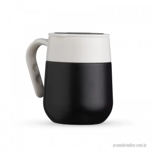 Caneca térmica personalizada - Caneca térmica 500ml em inox com display LED e termômetro digital na tampa para indicar a temperatura do líquido.