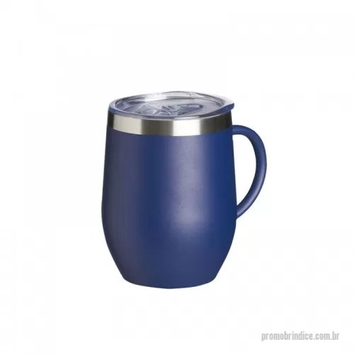 Caneca térmica personalizada - Caneca térmica de inox com capacidade de 350ml, material livre de BPA. Contém tampa acrílica com bocal e trava de segurança.
