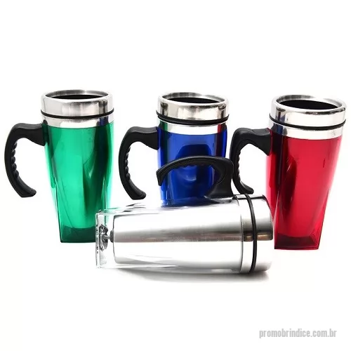 Caneca térmica personalizada - Caneca Metal com Corpo em Acrílico