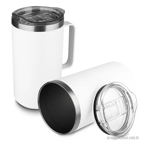 Caneca térmica personalizada - Caneca Metal Térmica Parede Dupla Isolada à Vácuo