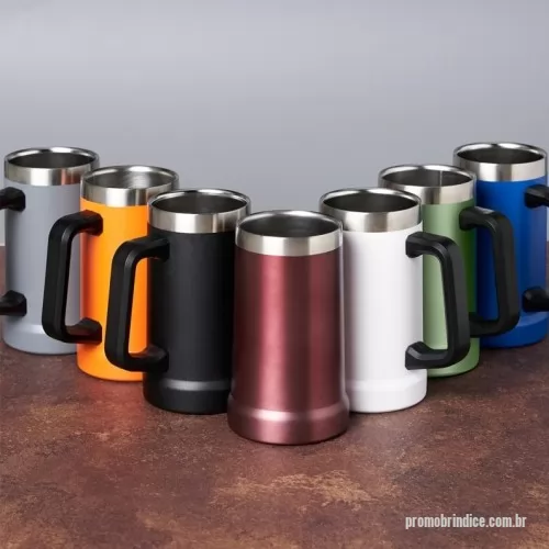 Caneca térmica personalizada - Caneca em inox parede dupla, térmica.
