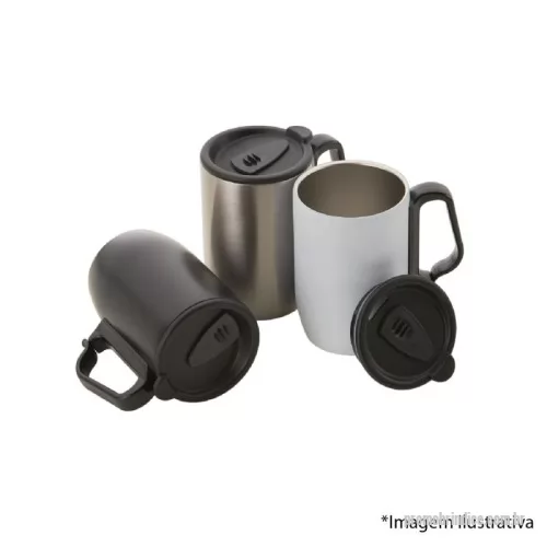 Caneca térmica personalizada - Caneca em aço inox de 350ml, resistente e durável. Ideal para bebidas quentes ou frias no dia a dia!