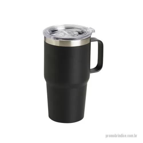 Caneca térmica personalizada - Caneca térmica de Inox com capacidade para 700ml. Acompanha uma tampa de plástico transparente .