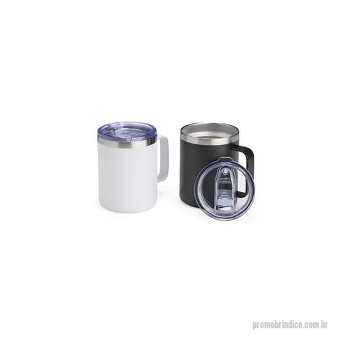 Caneca térmica personalizada - Caneca térmica de inox 350 ml com parede dupla. Contém tampa acrílica com bocal e trava de segurança. Altura : 11,4 cm Largura : 12 cm Circunferência : 27,9 cm Peso aproximado g : 267