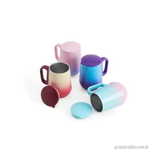 Caneca térmica personalizada - Caneca personalizado em modelo bicolor é o brinde personalizado mais charmoso que seu cliente pode receber.