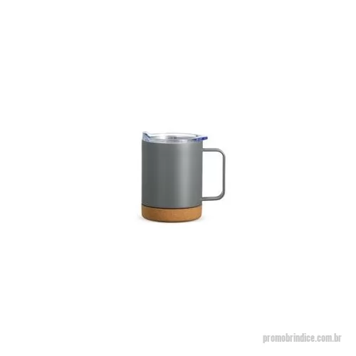 Caneca térmica personalizada - Caneca Térmica de 400 ml feita em inox com fundo de cortiça, tampa com bocal e trava de segurança. O item ideal para quem aprecia qualidade e design. Altura : 12,3 cm Largura : 8,6 cm Circunferência : 27,7 cm Peso aproximado g : 305
