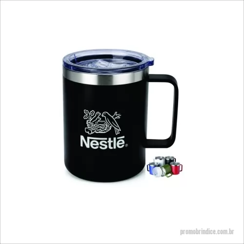 Caneca térmica personalizada - Caneca térmica personalizada em aço inox com capacidade de 360ml. Possui parede dupla para melhor conservação da temperatura das bebidas, tampa transparente com abertura para consumo e acabamento premium fosco. Ideal para brindes corporativos, ações promocionais, eventos, campanhas de marketing, programas de incentivo e presentes empresariais. Ampla área para gravação da logomarca. 