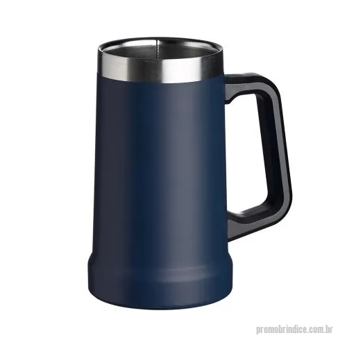 Caneca térmica personalizada - Com capacidade de 700ml, esta caneca térmica em inox com pegador plástico une visual marcante e praticidade para acompanhar bebidas geladas ou quentes em diferentes momentos do dia. Seu corpo resistente valoriza o acabamento moderno, enquanto a alça 
