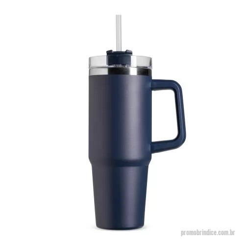 Caneca térmica personalizada - Caneca térmica até 900ml, parede dupla, interior inox 304, exterior inox 201 pintado. Tampa rosqueável acrílica com acesso para canudo.