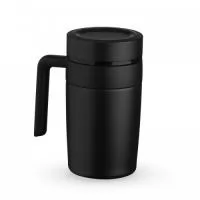 Caneca Térmica Personalizada em inox com capacidade de 500ml com infusor, e display LED com termômetro digital na tampa para indicar a temperatura do líquido. Disponível nas cores: azul claro, branca, preta e rosa. Personalização à Laser ou Silkscreen.