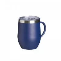 Caneca térmica de inox com capacidade de 350ml, material livre de BPA. Contém tampa acrílica com bocal e trava de segurança.