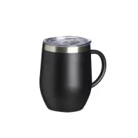 Caneca térmica de inox com capacidade de 350ml, material livre de BPA. Contém tampa acrílica com bocal e trava de segurança.