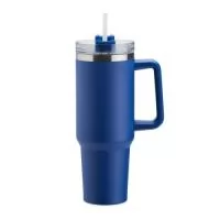 Caneca térmica com capacidade de 1,2 litros feita em inox 304 com parede dupla, contém tampa acrílica rosqueável com acesso para canudo e pegador plástico. Acompanha canudo plástico.