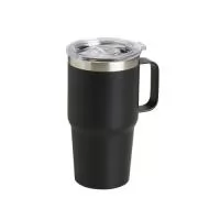 Caneca térmica de Inox com capacidade para 700ml. Acompanha uma tampa de plástico transparente .