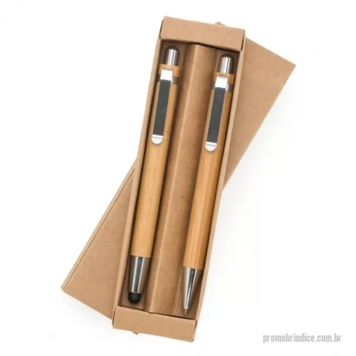 Caneta ecológica personalizada - Sustentável e elegante, este kit com caneta e lapiseira ecológicas é ideal para brindes corporativos conscientes. Um presente funcional que reforça o compromisso com o meio ambiente.